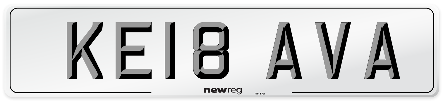 KE18 AVA Number Plate from New Reg